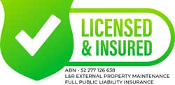 Licensed and insured logo