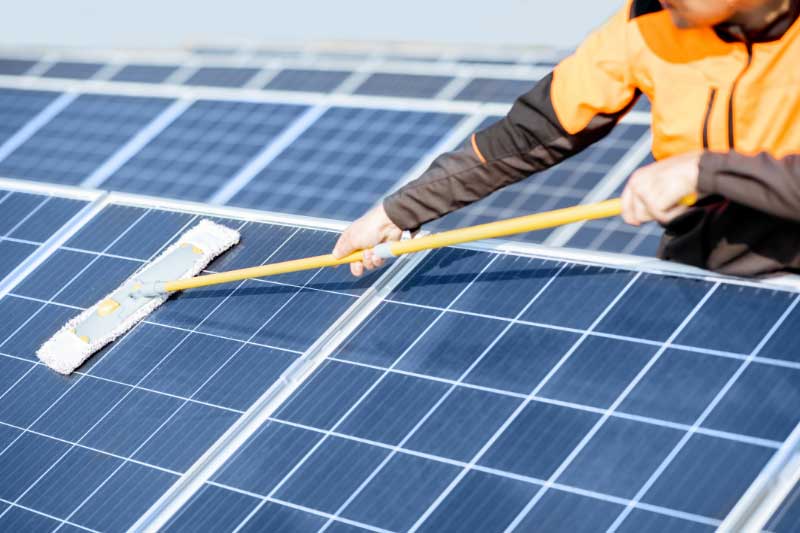 cleaning solar panels in midge point 